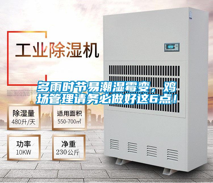 多雨時節易潮濕霉變，雞場管理請務必做好這6點！