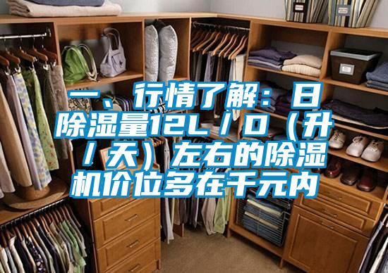 一、行情了解:日除濕量12L/D(升/天)左右的除濕機價位多在千元內