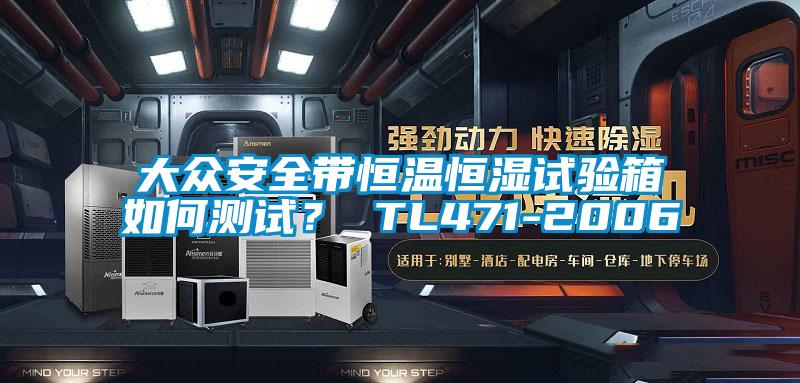 大眾安全帶恒溫恒濕試驗箱如何測試? TL471-2006